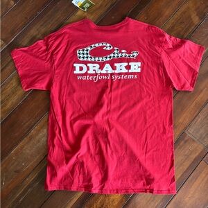 Drake Bold Red Tee with Logo